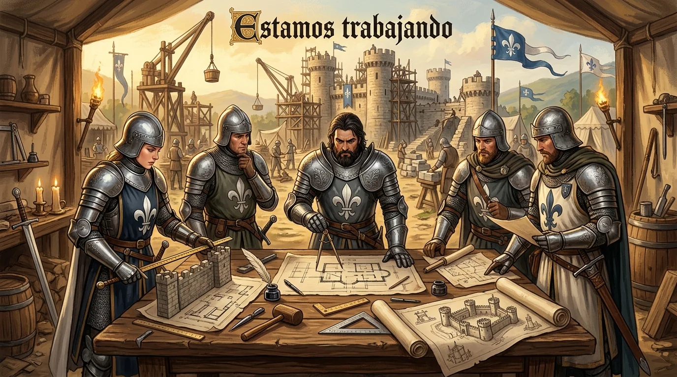 Estamos trabajando — Los Caballeros del Lirio